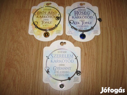 3db Új Szerelem + Erőt Adó + Hűség Karkötő egyben eladó Ajándék ötlet!
