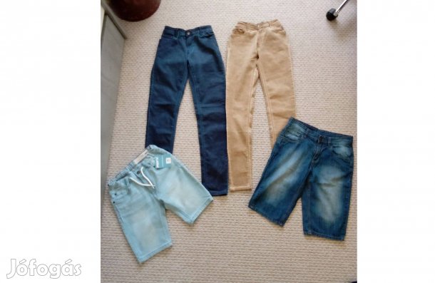 3db Új fiú farmer nadrág bermuda csomagban 152 158