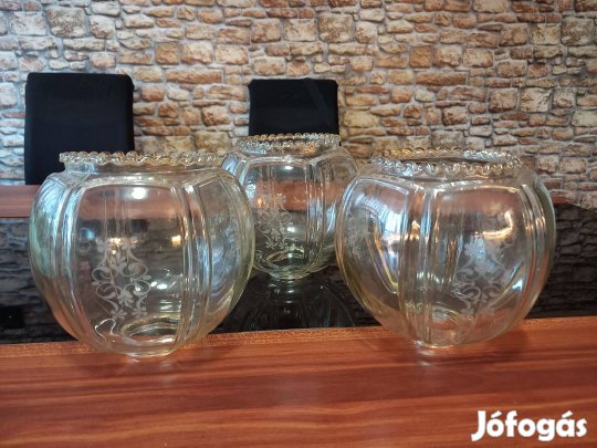 3db Üveg lámpa bura csillárhoz