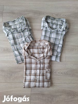 3db XXL F&F kockás férfi ing 