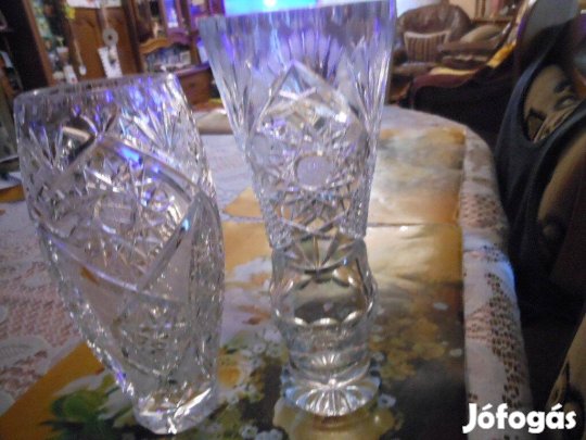 3db hibátlan kristályváza ajándékozható