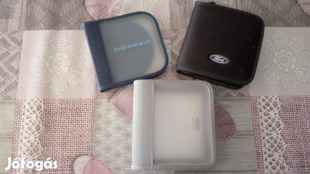 3db hordozható CD lemez tok, tartó