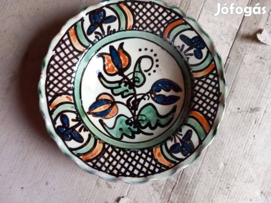 3db régi enyhén kopott kerámia fali tányér átm 20cm a 3 egybe