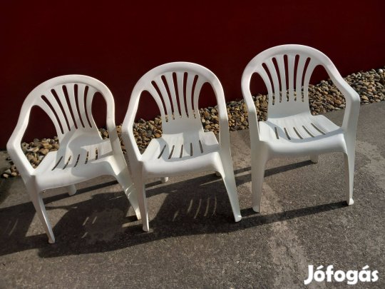 3db retro Flair müa fehér szék a 3db egybe