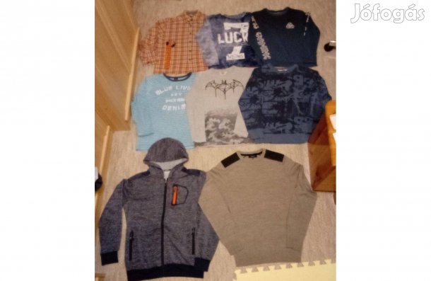 3db újszerű fiú póló pulóver csomagban olcsón 1 áráért