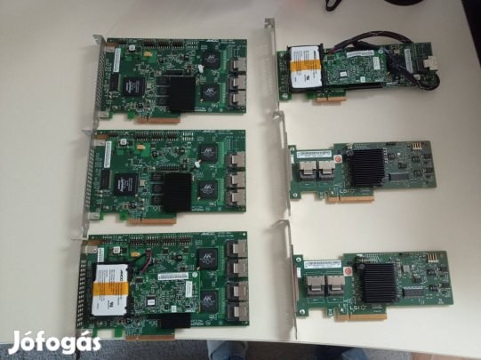 3ware és LSI Mega Raid vezérlő több db