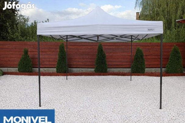 3x3 Rendezvény sátor árusító piaci horgász kerti pavilon fehér vastag