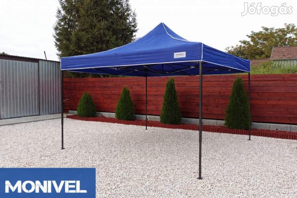 3x3 Rendezvény sátor árusító piaci horgász kerti pavilon kék vastag