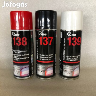 3x 400 ml VMD Repedésvizsgáló tisztító + penetráló + előhívó