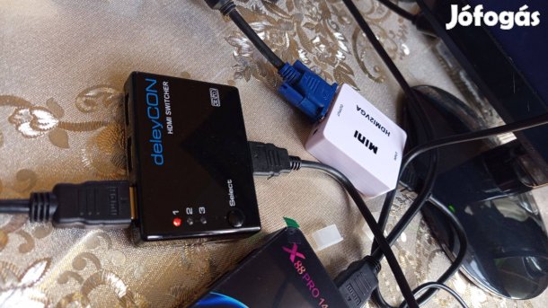3x HDMI (kapcsolható) bemenet egy hagyományos régi vga monitoron