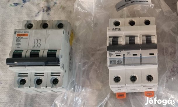 400V-os kismegszakító 2db, 16A, 32A