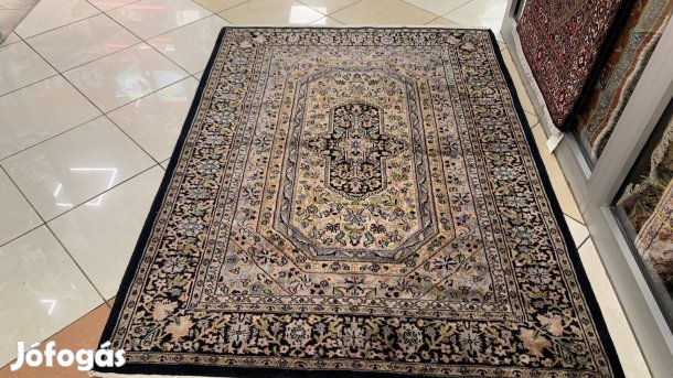 4090 Akció Jaipuri Tabríz mintás kézi gyapjú+selyem szőnyeg 130X190CM