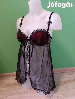 40-42, L-es szexi, hálós babydoll, hálóing 