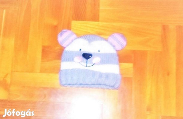 40-48 cm Új édi bélelt macifüles macfej kialakításúi kötött téli sapka