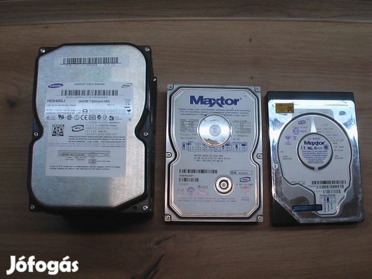 40 GB Samsung és Maxtor winchesterek