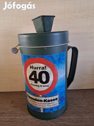 40. születésnapra fémdoboz,díszdoboz
