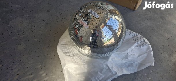 40 cm-es tükörgömb, motorral LED Rgbw lámpákkal eladó