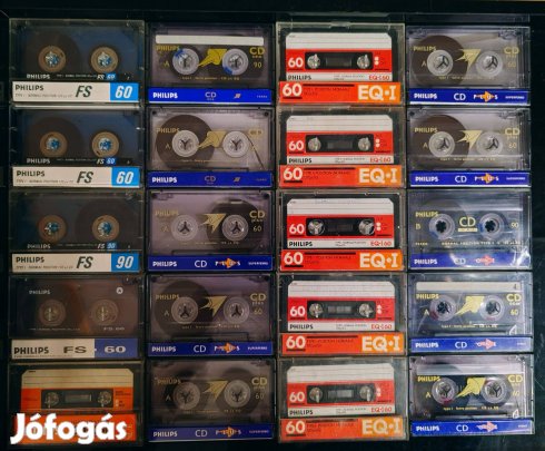 40 db-os Philips normál magnókazetta csomag egyben eladó