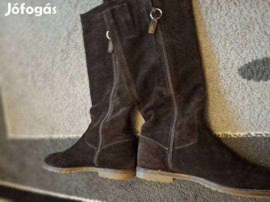 40 es Tommy Hilfiger barna hasitott bőr csizma