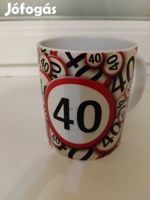 40-es ajándék bögre