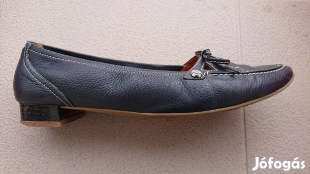 40-es sötétkék Högl bebújós kiscipő, használt, hegyes orr