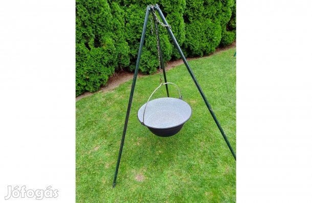 40 literes gulyás bogrács láncos állvánnyal