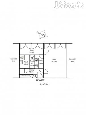 40 m2, 1,5 szobás lakás Szombathely-Derkovits lt., Szűrcsapó utca