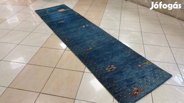 4134 Olcsó Indiai Gabbeh kézi csomó gyapjú futó szőnyeg 80X300CM