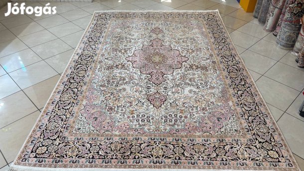 4153 Álomszép Kasmíri selyem Isfahan kézi perzsa szőnyeg 210X305CM