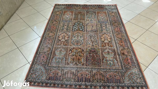 4154 Meseszép Kasmíri selyem Bakhtyari kézi perzsa szőnyeg 155X220CM