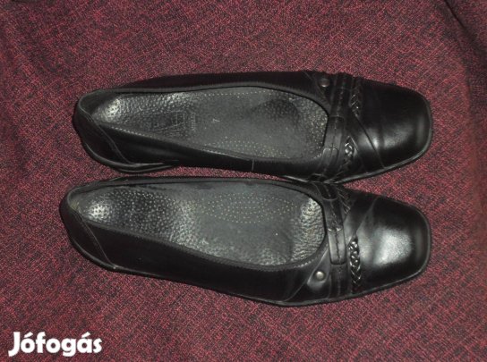 41 Kívül-belül valódi bőr Fekete kényelmes cipő, Elegáns és modern