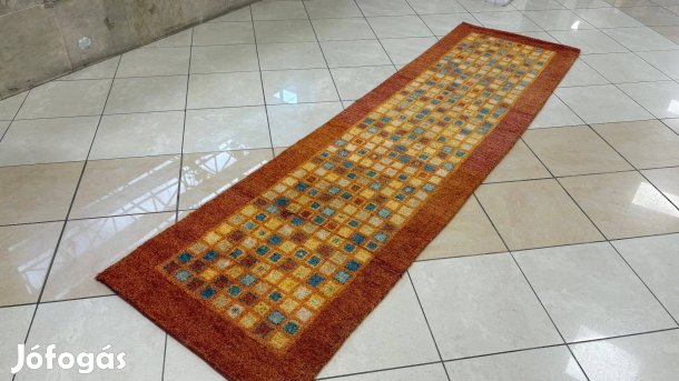 4218 Indiai Gabbeh kézi csomó gyapjú futó szőnyeg 80X300CM