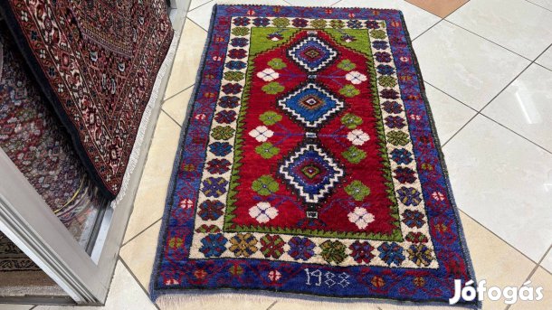 4297 Meseszép Török Kars kézi gyapjú perzsa szőnyeg 85X135CM