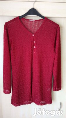 42-44 bordó csipkés hosszított kardigán 600 Ft