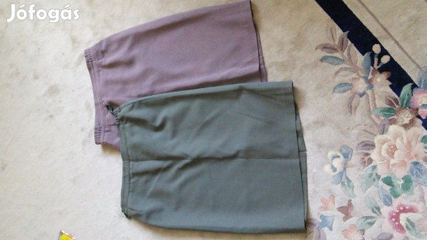 42-es szoknya zöld és szürkésrózsaszín ceruzaszoknya 42 nyári női