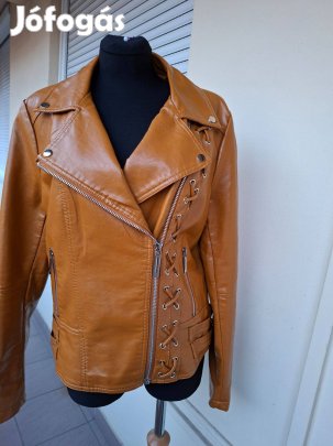 42-es tavaszi női,divatos műbőr dzseki