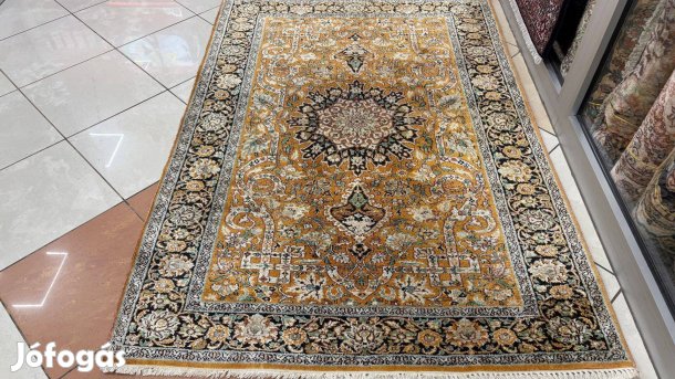 4317 Akció Kasmíri hernyóselyem Ghom kézi perzsa szőnyeg 125X183CM