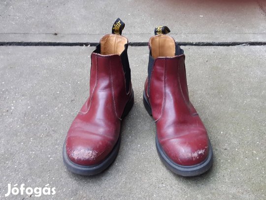 43 Dr Martens bordó bokacsizma használt