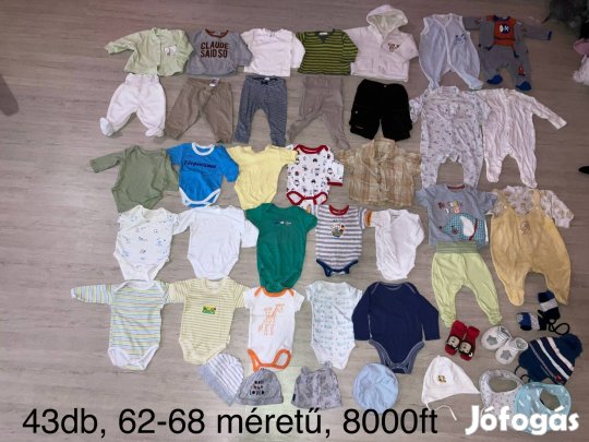 43db, 62-68 méretű kisfiú ruhacsomag