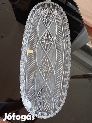 43x18 cm- es kristály tálca 