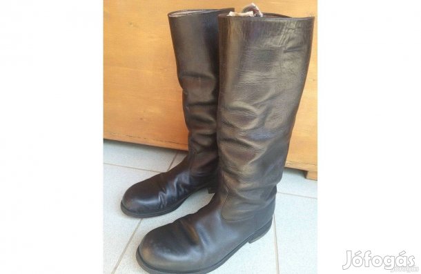 44-es antik katonai bőr csizma Palma sarokkal