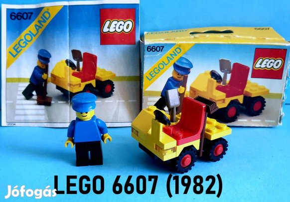 44 éves LEGO Legoland 6607 Service Truck (1982), doboz, útmutató