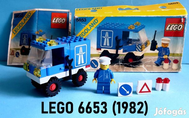 44 éves LEGO Legoland 6653 Highway Emergency Van 1982, doboz, útmutató