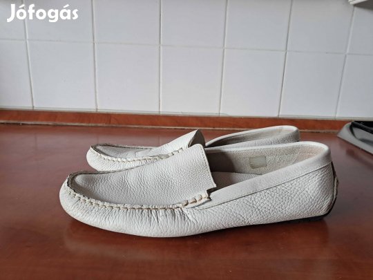 45-ÖS Fehér Bőr OUT-PUT Olasz Cipő