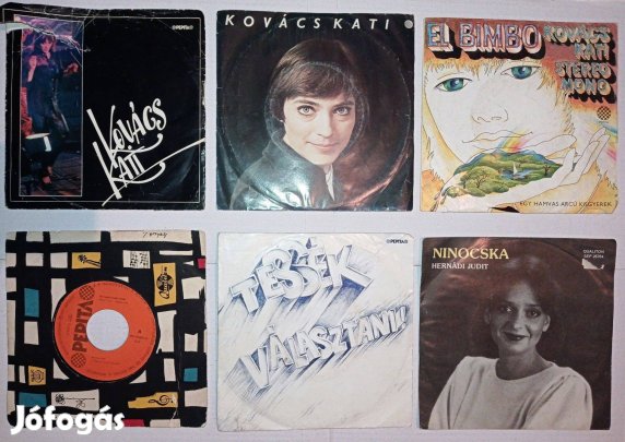 45-ös vinyl kislemez-kollekció (36 db, pl. Boneym., B. Streisand)