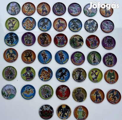 45db 1996 -os Yugioh Yu-Gi-Oh Metal fém tazo