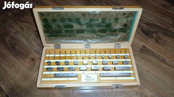 47 db DIN 861 steel gauge block set Mérőhasáb teljes szett