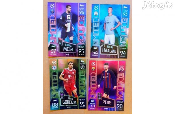 47 limited focis kártya teljes limited sorok Match Attax 2023