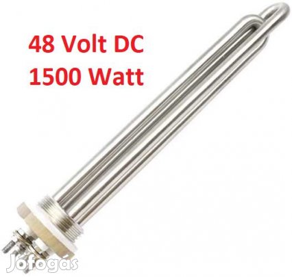 48Voltos DC 1500W-os 1"-os csatlakozású Saválló fŰtőbetét (4365