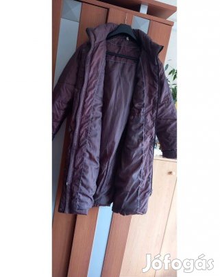 48-as sötétlila női tollkabát